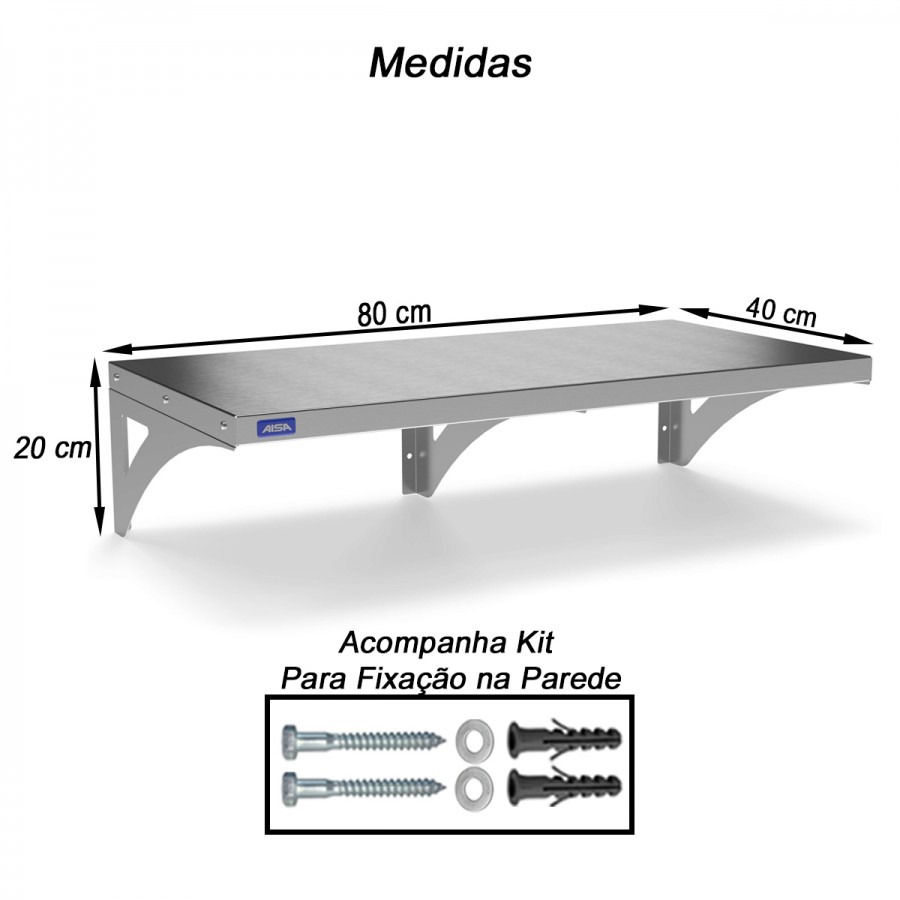 Prateleira Aérea 40 x 80 - Aisa